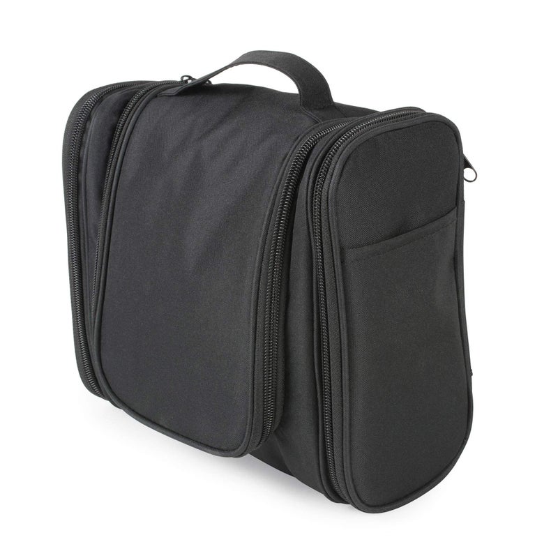 E-Living Store Travel Hanging Toiletry Bag for Men & Women, Perfect for Cosmetics, Makeup, Toiletry Organizer, Shaving Kit, and Large Essentials - Black - Image 1